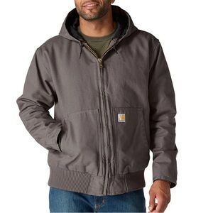 NWT Carhartt Men's Loose Fit Insulated Active Brown Hooded Jacket Washed Duck